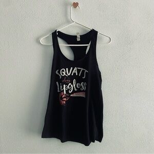 Next Level Ideal T squats black tank top